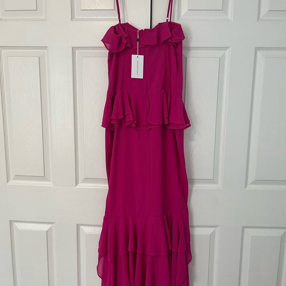 Magenta Ruffled Dress